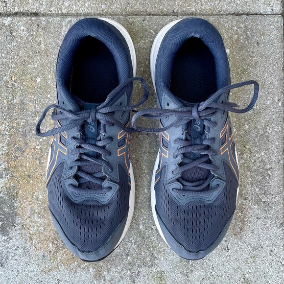 ASICS Men’s Gel-Contend 8 Running Shoe / Athletic Shoe - Grey / White / Orange - Picture 10 of 12